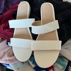 white forever 21 flats never worn